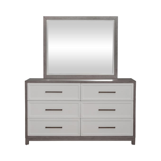 Liberty Palmetto Heights White Driftwood Dresser And Mirror LBRT-499-BR31-DRMR