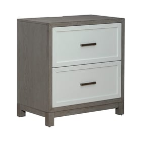 Liberty Palmetto Heights White Driftwood 2 Drawers Nightstand with Charging...