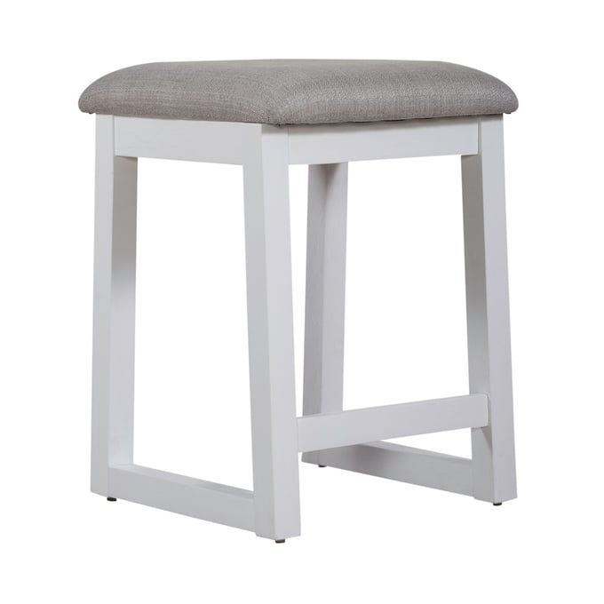 Liberty Palmetto Heights White Driftwood Upholstered Console Stool LBRT-499-OT9001