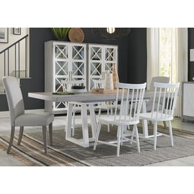 Liberty Palmetto Heights White Driftwood Rectangle 7pc Dining Room Set