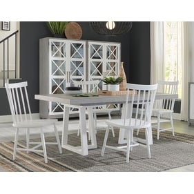 Liberty Palmetto Heights White Driftwood 5pc Dining Room Set