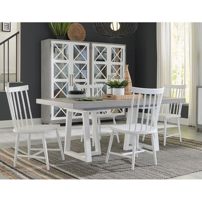 Liberty Palmetto Heights White Driftwood 5pc Dining Room Set LBRT-499-4290-DR-S1