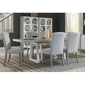 Liberty Palmetto Heights White Driftwood 7pc Dining Room Set With Upholster...