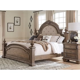 Liberty Carlisle Court Chestnut Dusty Wax 2pc Bedroom Set With King Poster ...