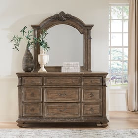 Liberty Carlisle Court Chestnut Dusty Wax Dresser And Arched Mirror