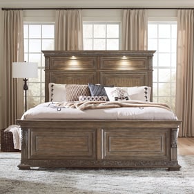 Liberty Carlisle Court Chestnut Dusty Wax King Panel Bed