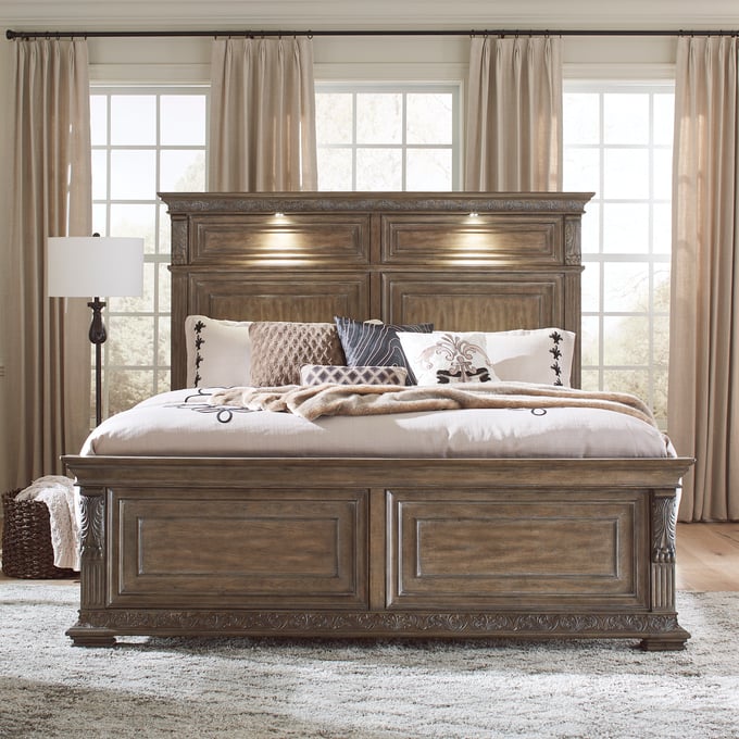 Liberty Carlisle Court Chestnut Dusty Wax King Panel Bed LBRT-502-BR-KPB