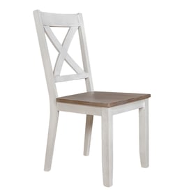 2 Liberty Lakeshore White X Back Side Chairs