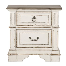 Liberty Abbey Park Antique White 2 Drawer Night Stand