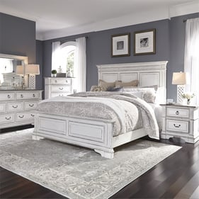 Liberty Abbey Park White 2pc King Panel Bedroom Set