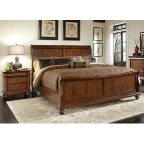 Liberty Rustic Traditions Cherry 4pc Bedroom Set With Queen Sleigh Bed