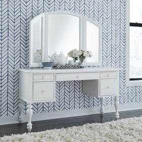 Liberty Summer House I Oyster White Vanity Desk With Mirror