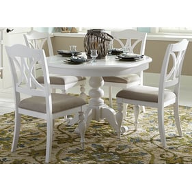 Liberty Summer House White 5pc Pedestal Dining Room Set