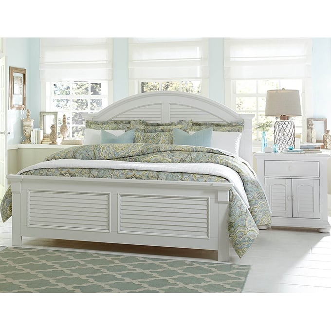 Liberty Summer House I White 2pc Bedroom Set with King Panel Bed LBRT-607-KPB-BR-S2