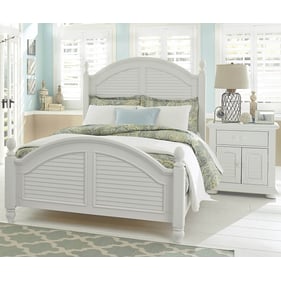 Liberty Summer House I White 4pc Bedroom Set With King Poster Bed