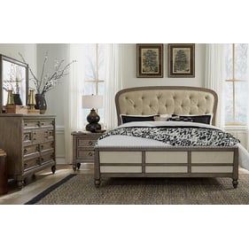 Liberty Americana Farmhouse Dusty Taupe 4pc Bedroom Set With Queen Shelter ...