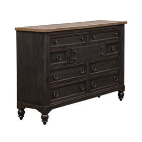 Liberty Americana Farmhouse Black 9 Drawers Dresser