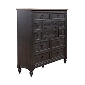 Liberty Americana Farmhouse Black 12 Drawers Chesser