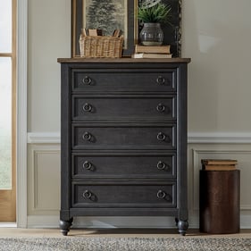 Liberty Americana Farmhouse Black 5 Drawers Chest