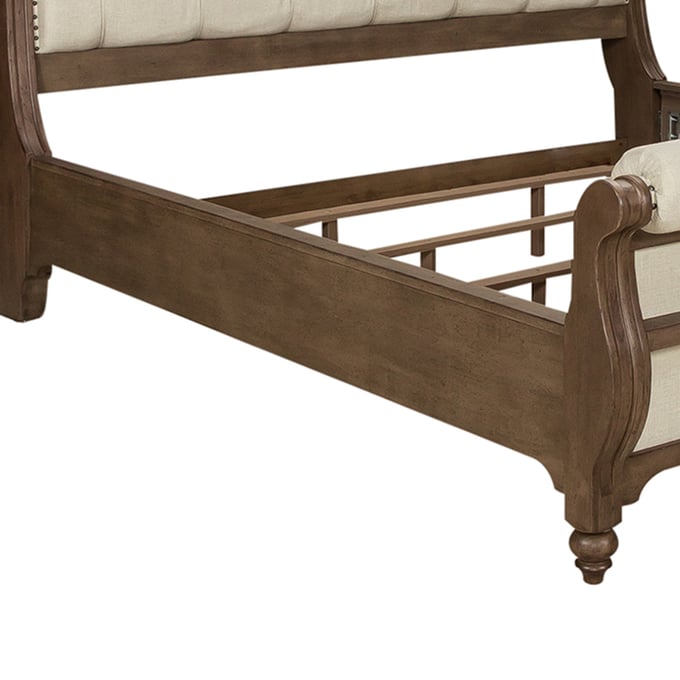 Liberty Americana Farmhouse Dusty Taupe Sleigh Bed Rails LBRT-615-BR92