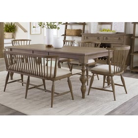 Liberty Americana Farmhouse Dusty Taupe 6pc Rectangular Table Set