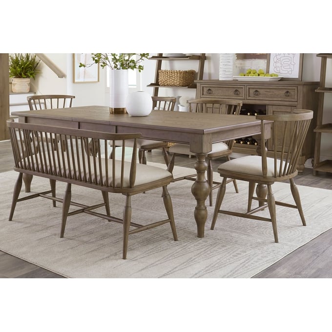 Liberty Americana Farmhouse Dusty Taupe 6pc Rectangular Table Set LBRT-615-CD-6RTS