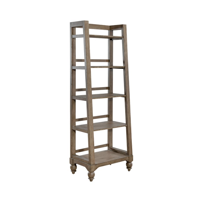 Liberty Americana Farmhouse Dusty Taupe Leaning Pier Bookcase LBRT-615-HO201