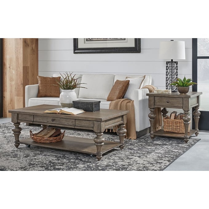 Liberty Americana Farmhouse Dusty Taupe 3pc Coffee Table Set LBRT-615-OT1010-OCT-S1