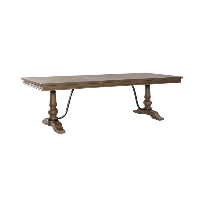 Liberty Americana Farmhouse Dusty Taupe Black Trestle Table Base LBRT-615-P4202