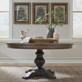 Liberty Americana Farmhouse Dusty Taupe Black Opt Pedestal Table