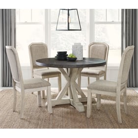 Liberty Willowrun Rustic White Weathered Gray 5pc Dining Room Set