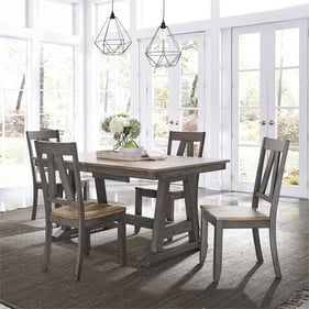 Liberty Lindsey Farm Gray Sandstone 5pc Dining Room Set