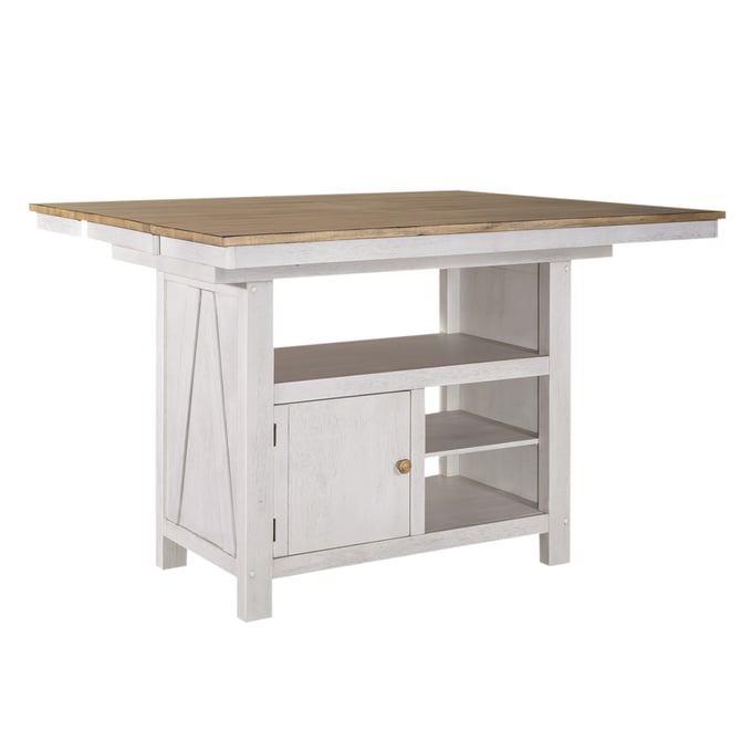 Liberty Lindsey Farm Weathered White Sandstone Kitchen Island LBRT-62WH-IT5446-TBL