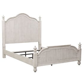 Liberty Farmhouse Reimagined White Queen Poster Bed