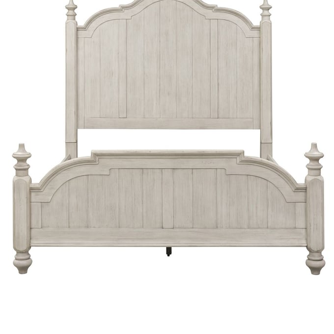 Liberty Farmhouse Reimagined Antique White Queen Poster Footboard LBRT-652-BR02