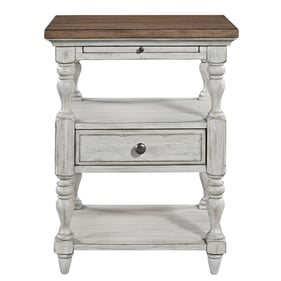 Liberty Farmhouse Reimagined Antique White 1 Drawer Night Stand