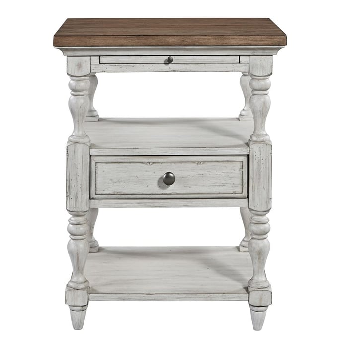 Liberty Farmhouse Reimagined Antique White 1 Drawer Night Stand LBRT-652-BR62