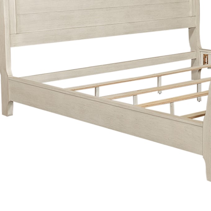 Liberty Farmhouse Reimagined Antique White Chestnut Sleigh Bed Rails LBRT-652-BR91