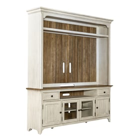 Liberty Farmhouse Reimagined Antique White Chestnut Opt Entertainment Cente...