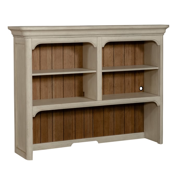 Liberty Farmhouse Reimagined Antique White Chestnut Credenza Hutch LBRT-652-HO131