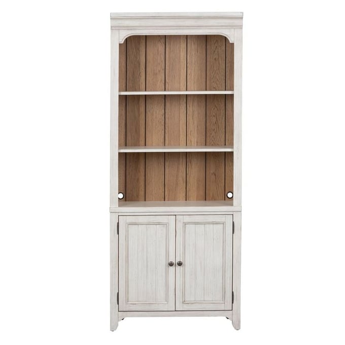 Liberty Farmhouse Reimagined Antique White Bookcase LBRT-652-HO201