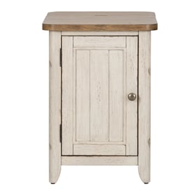 Liberty Farmhouse Reimagined Antique White Door Chair Side Table