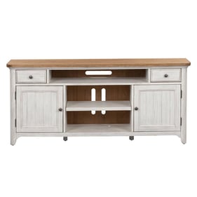 Liberty Farmhouse Reimagined White Chestnut Entertainment TV Stand