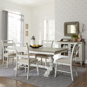 Liberty Whitney Gray Trestle 5pc Dining Room Set