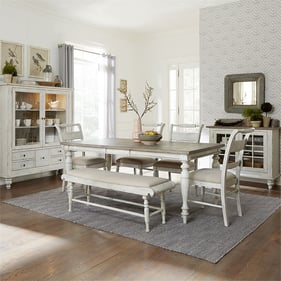 Liberty Whitney Gray Rectangular 6pc Dining Room Set