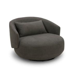 Liberty Haley Charcoal Upholstered Swivel Cuddler Chair