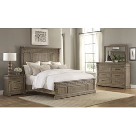 Liberty Town And Country Dusty Taupe 4pc Bedroom Set With Queen Panel Bed