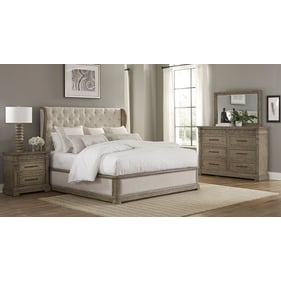 Liberty Town And Country Dusty Taupe 4pc Bedroom Set With King Shelter Bed