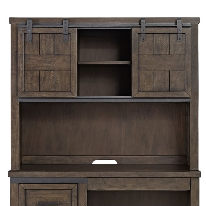 Liberty Thornwood Hills Gray Double Barn Door Hutch LBRT-759-BR70H