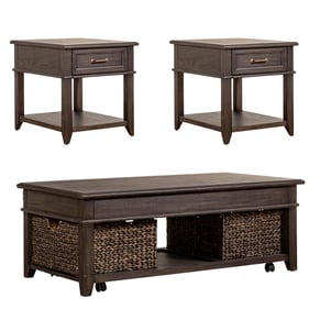 Liberty Mill Creek Peppercorn 3pc Coffee Table Set